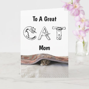 Grußkarte - Große Mama der Katze Karte