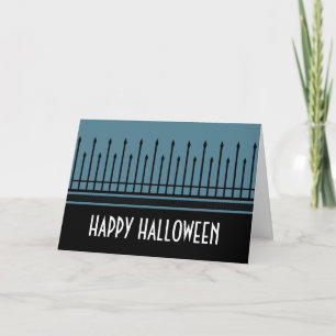 Grußkarte Halloween Gate Card, blau Karte