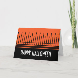 Grußkarte Halloween, Orange Karte