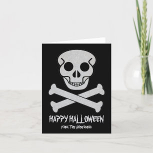 Grußkarte Halloween Skull and Bones Karte