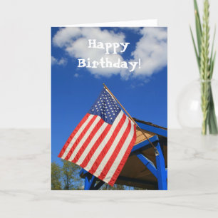 Grußkarte "Happy Birthday American Flag" Karte