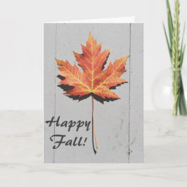 Grußkarte "Happy Fall Leaf" Feiertagskarte