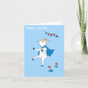 Grußkarte "Happy Goat Spring" Karte