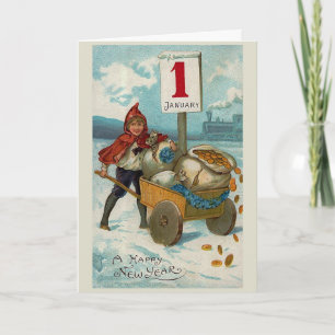 Grußkarte "Happy New Year" Feiertagskarte