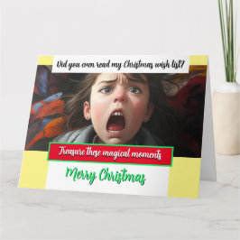 Grußkarte HAST DU SOGAR MEINE CHRISTMAS LISTE GELE Karte