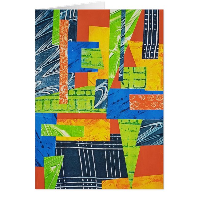 Grußkarte "Helle Collage" 1 (Vorne)