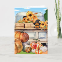 Grußkarte Herbst oder Halloween