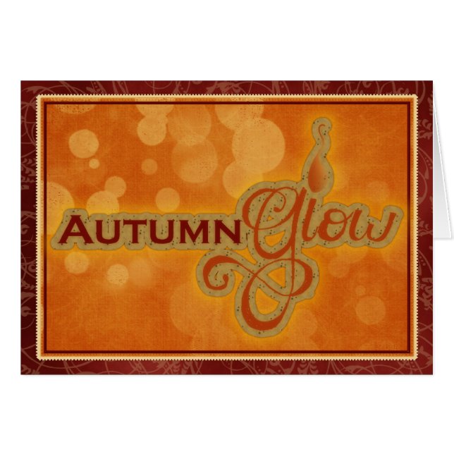 Grußkarte Herbstglühen (Vorderseite (Horizontal))