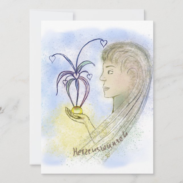 Grusskarte "Herzenswunsch" Karte (Vorderseite)