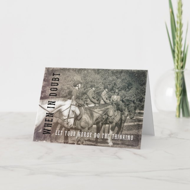 Grußkarte "HORSE SENSE" Dankeskarte (Vorderseite)