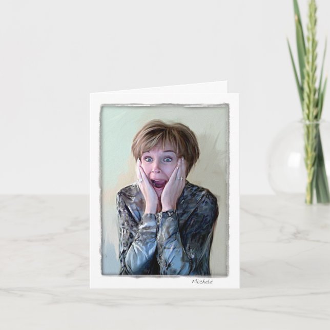 Grußkarte. Humorvoll, denken Sie an Sie. Karte (Vorderseite)