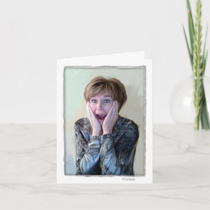 Grußkarte. Humorvoll, denken Sie an Sie. Karte