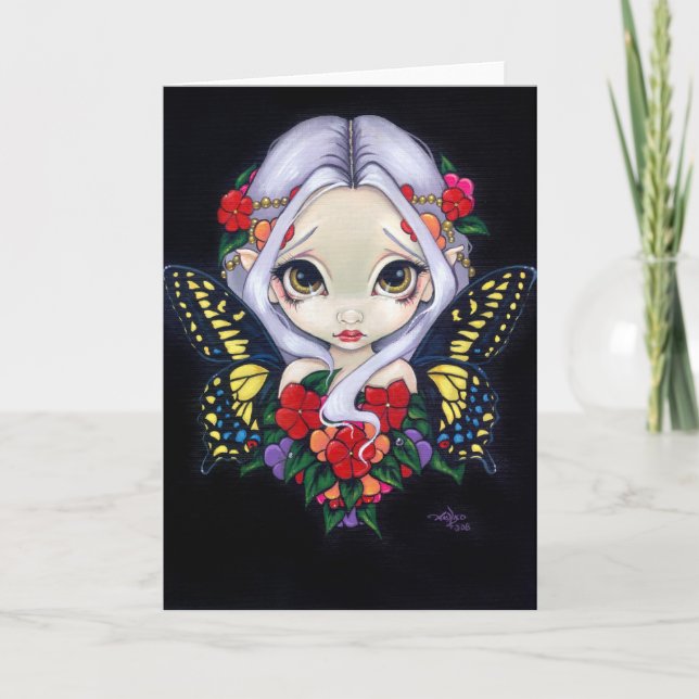 Grußkarte "Impatiens Fairy" Karte (Vorderseite)