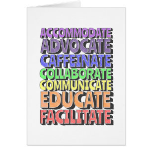 Grußkarte (innen blau) Lehrertag