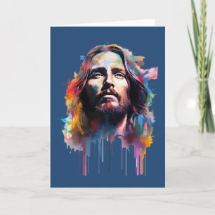 Grußkarte Jesus Portrait Dankeskarte