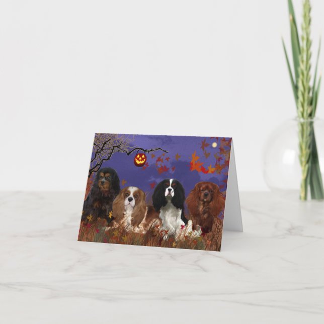 Grußkarte, König Charles Cavalier Spaniel Karte (Vorderseite)