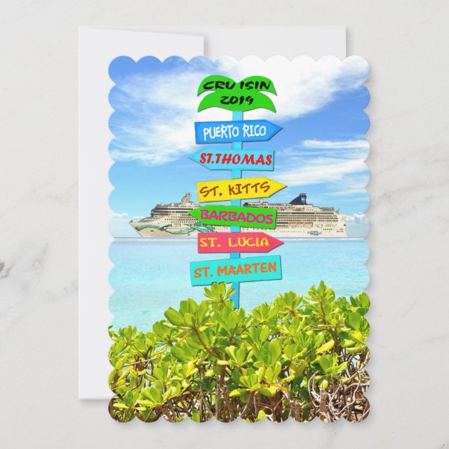 Grußkarte - Kreuzfahrt 2019 Feiertagskarte (Vorderseite)