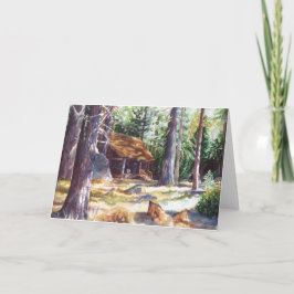 Grußkarte Lake Tahoe Cabin 7" x 5" Karte