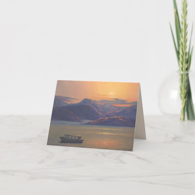 Grußkarte "Land der Uralten" Dankeskarte (Vorderseite)