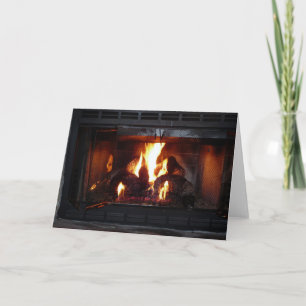 Grüßkarte leerer Kamin Karte