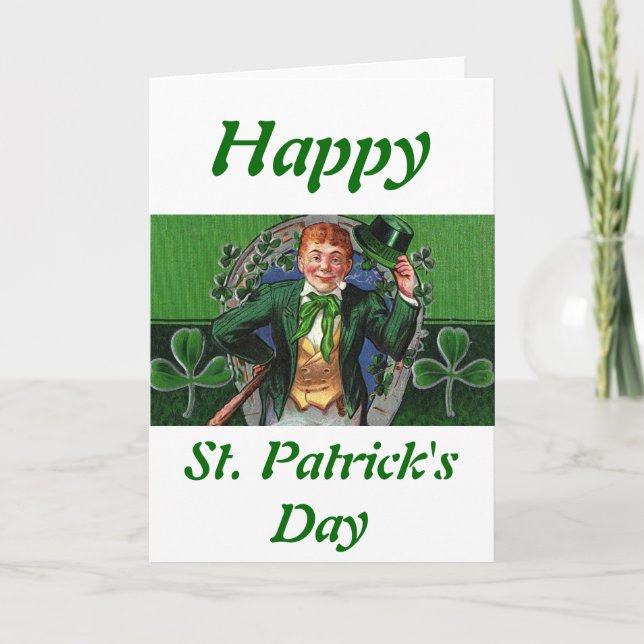 Grußkarte Leprechaun Karte (Vorderseite)
