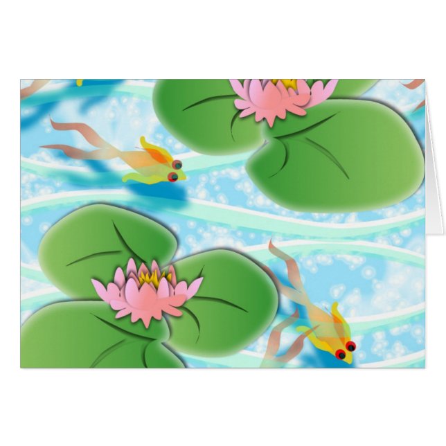 Grußkarte Lilypad (Vorderseite (Horizontal))