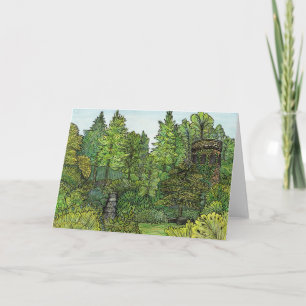 Grußkarte - Longwood Gardens Uhrturm Karte