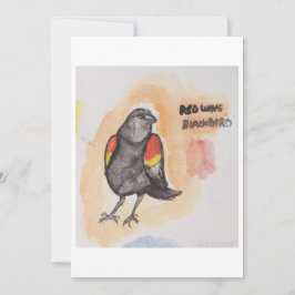 Grußkarte mit Amsel Einladung