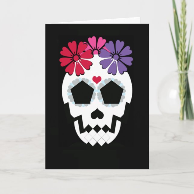 Grußkarte mit Blume Karte (Vorderseite)