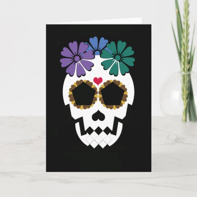 Grußkarte mit Blume Karte (Vorderseite)