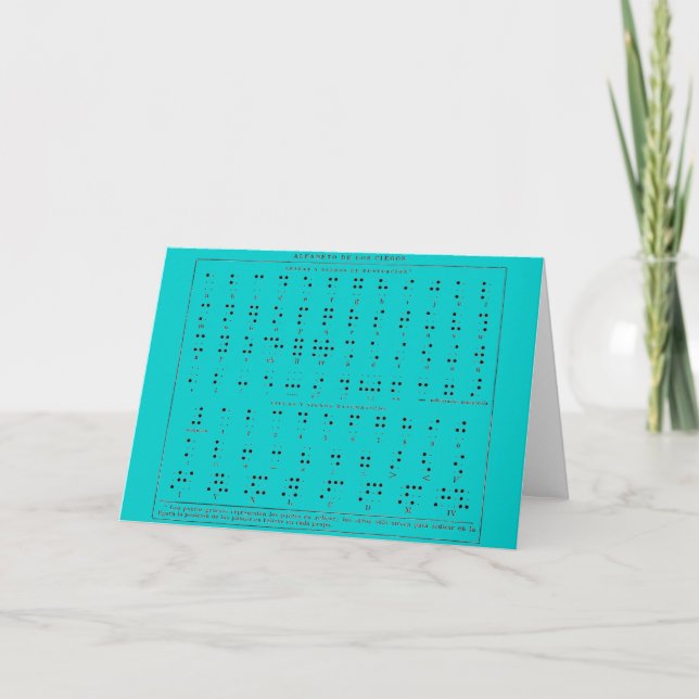 Grußkarte mit Braille Alphabet Design Karte (Vorderseite)
