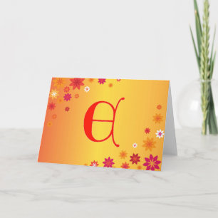 Grußkarte mit Buchstabe E Karte
