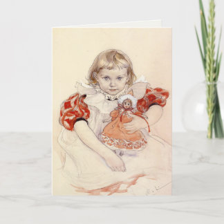 Grußkarte mit Carl Larsson Malerei Karte