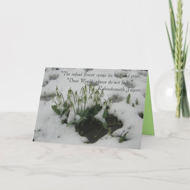 Grußkarte mit durchdachten Zitaten Karte (Vorderseite)