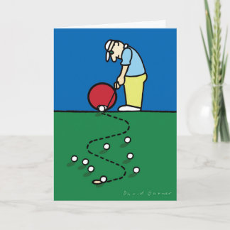 Grußkarte mit Golfer-Abbildung Karte
