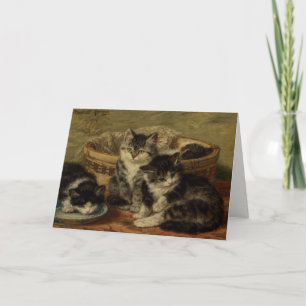 Grußkarte mit Henriette Ronner-Knip-Gemälde Karte