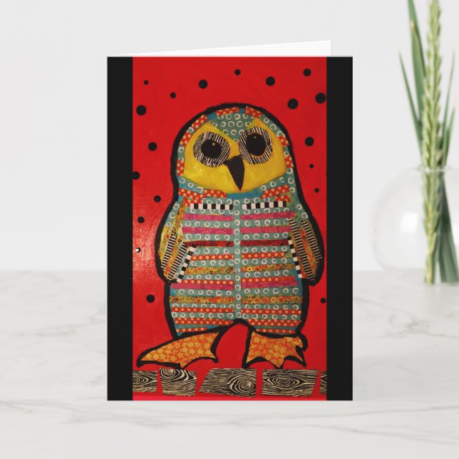 Grußkarte mit Hoot Owl Karte (Vorderseite)