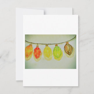 Grußkarte mit Licht. Feiertagskarte