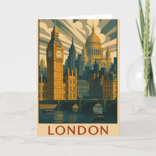 Grußkarte mit London Karte