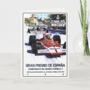 Grußkarte mit Poster des spanischen Grand Prix Karte