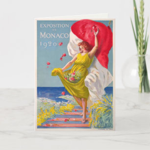 Grußkarte mit Vintage Ad Poster Karte