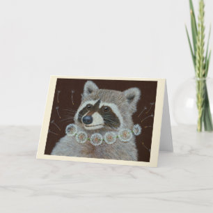 Grußkarte mit Waschbär Millie Karte