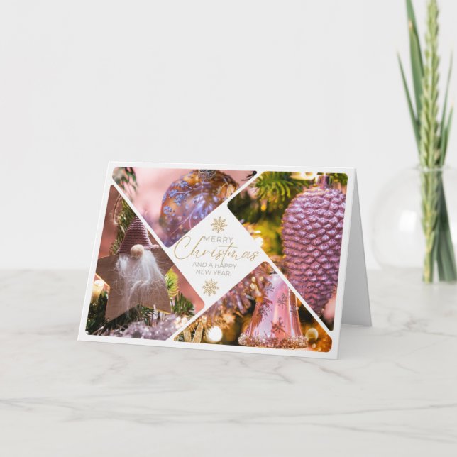 Grußkarte mit Weihnachtsschmuckkollektion Dankeskarte (Vorderseite)