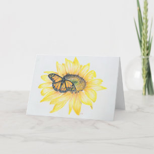 Grußkarte Monarch & Sunflower Karte
