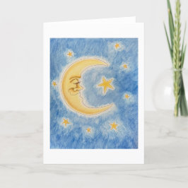 Grußkarte "Moon and Stars" Dankeskarte