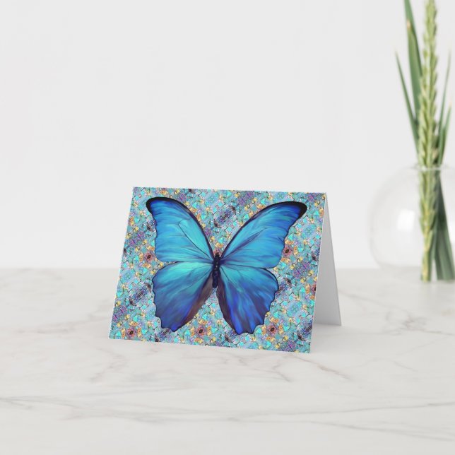 Grußkarte Morpho & Opals Karte (Vorderseite)