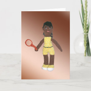 Grußkarte - Motivation des Tennisspielers (v.2) Dankeskarte