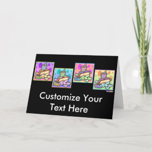 Grußkarte, Note Card - Pop Art Hot Dog mit Ch Karte