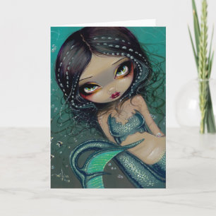 Grußkarte "Pearl Swirl Mermaid" Karte