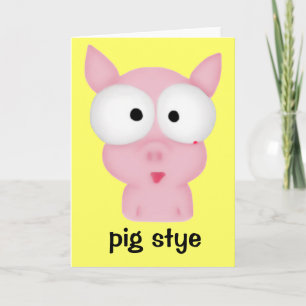 Grußkarte Pig Stye Karte